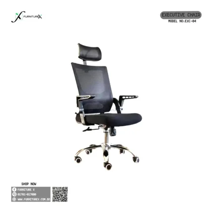 Folded Armrest Standard Headrest Home And Office Chair Exc4