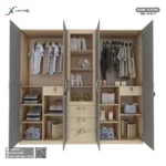 Luxurious Grey Board Almirah Ba37